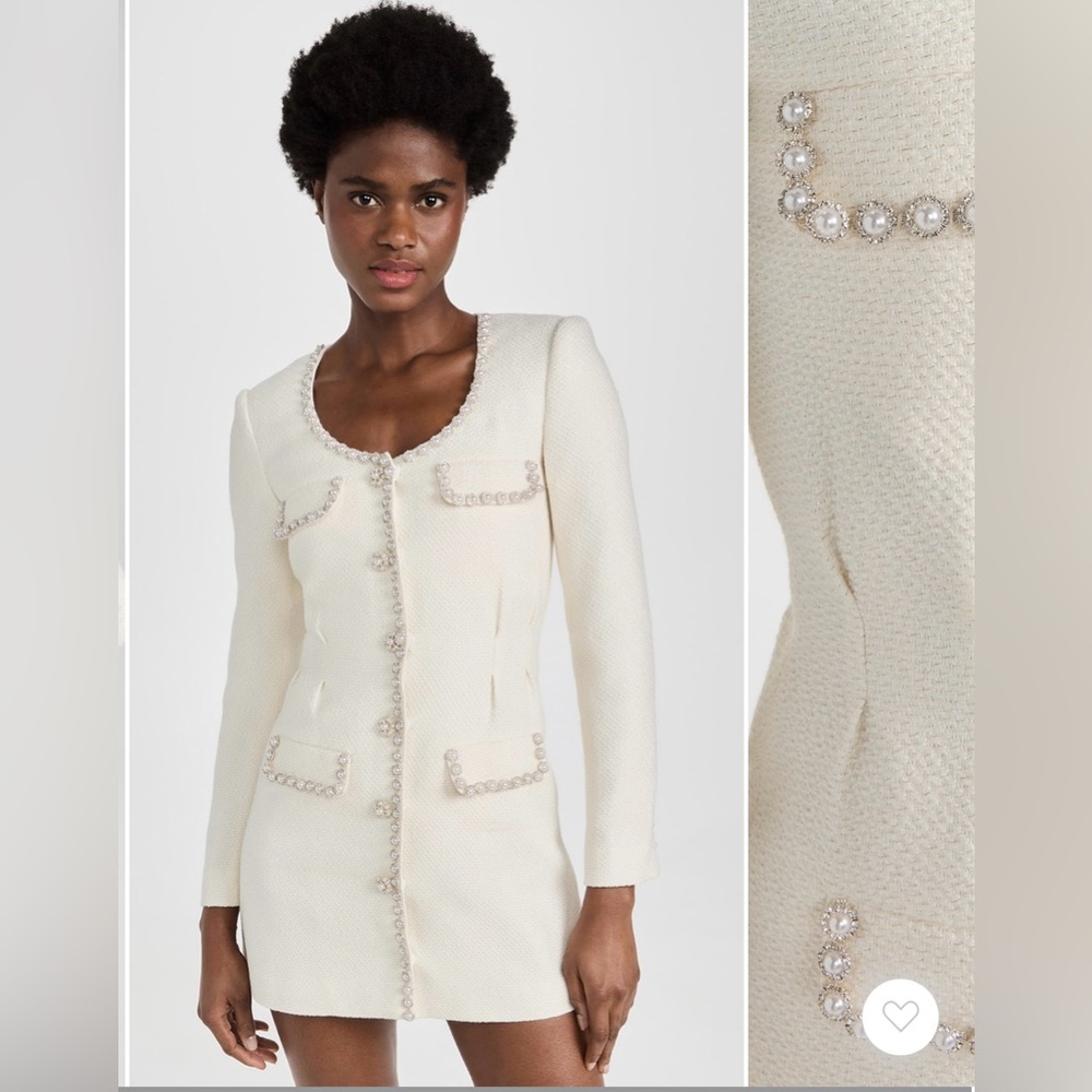Self Portrait
Cream Boucle Tailored Mini Dress